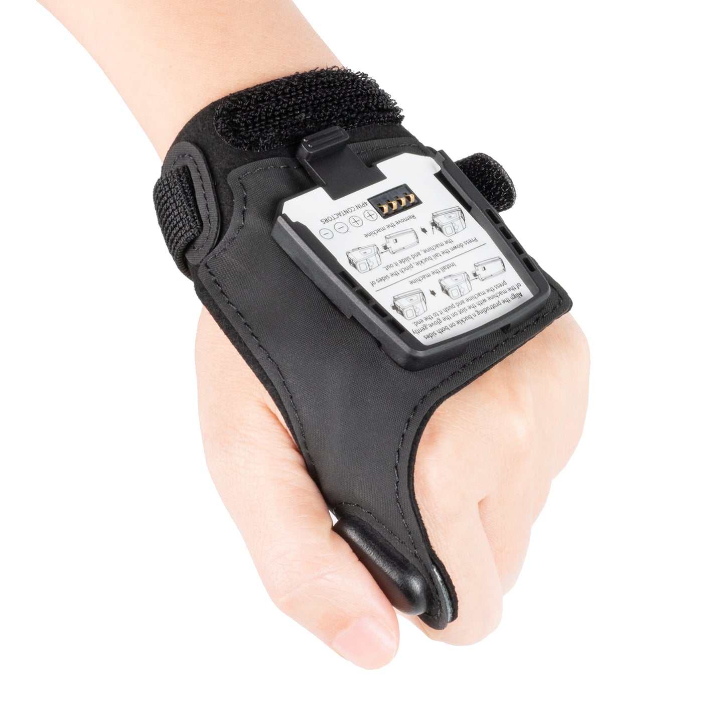 Posunitech Finger Trigger Glove Left Hand PG06C for 1D/2D Imager Mini Pocket Barcode Scanner Warehouse Pickup, Wearable Wrist Straps Hands-Free Wireless Storage Reader