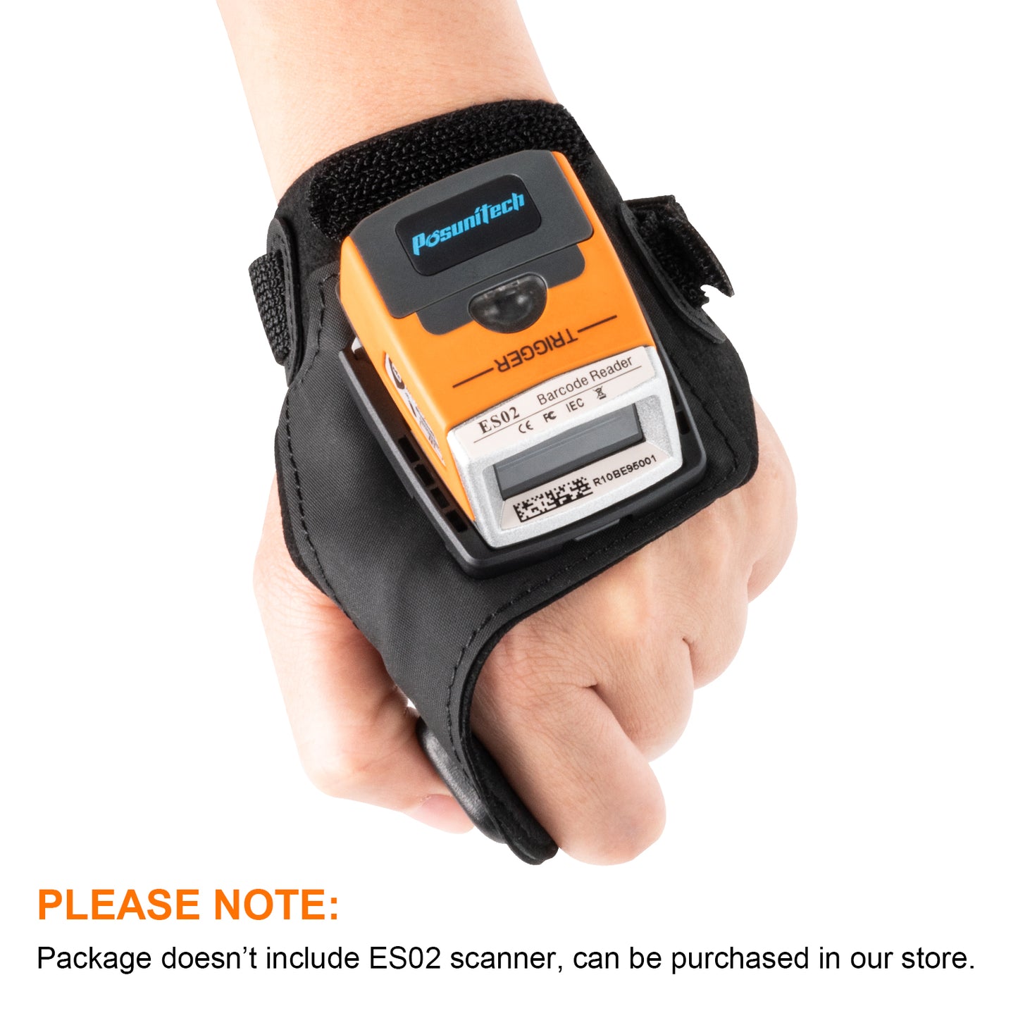 Posunitech Finger Trigger Glove Left Hand PG06C for 1D/2D Imager Mini Pocket Barcode Scanner Warehouse Pickup, Wearable Wrist Straps Hands-Free Wireless Storage Reader