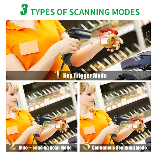 Barcode Scanner USB Handheld Barcode Reader 